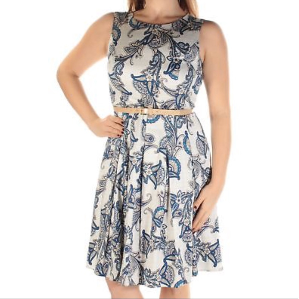 Tommy Hilfiger NWT Paisley Flair Dress With Belt